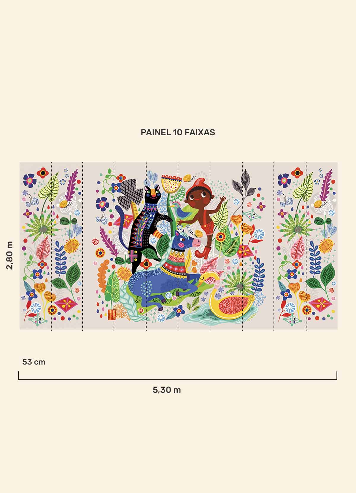 Papel de Parede Infantil Saci - Painel