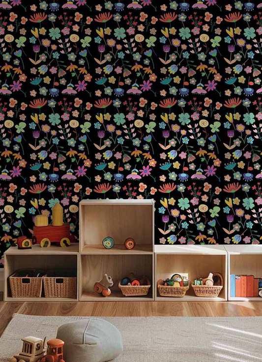 Papel de Parede Infantil - Anoitecer no Jardim