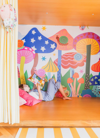 Papel de Parede Infantil Floresta de Cogumelos - Painel