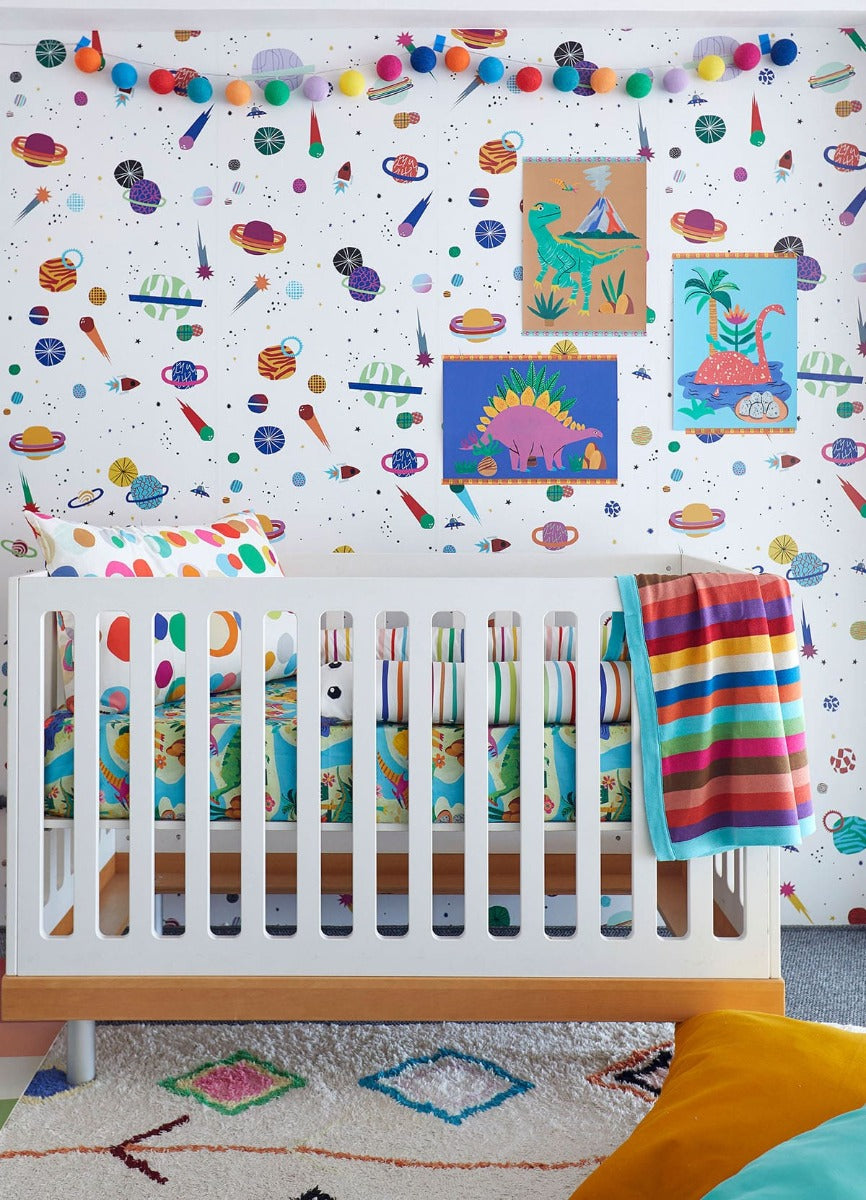 Papel de Parede Infantil - Cosmos Off White