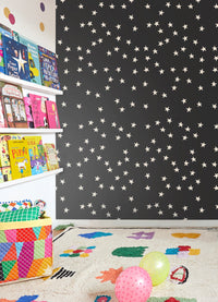 Papel de Parede Infantil - Estrelas Pretas