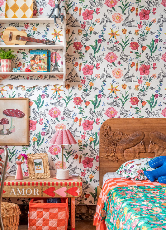 Papel de Parede Infantil - Floral Dia Nathalie Lété