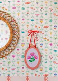 Papel de Parede Infantil - Floral Casa de Campo
