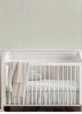 Papel de Parede Infantil - Listrado Fino Irregular Verde Água