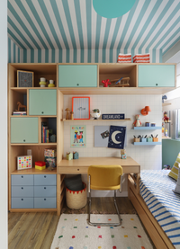 Papel de Parede Infantil - Listrado Largo Regular Verde Bosque