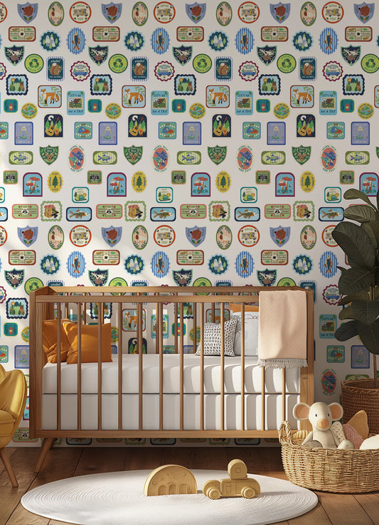 Papel de Parede Infantil - Acampamento