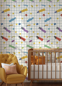Papel de Parede Infantil - Cometas