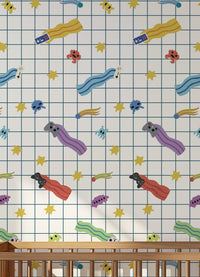 Papel de Parede Infantil - Cometas