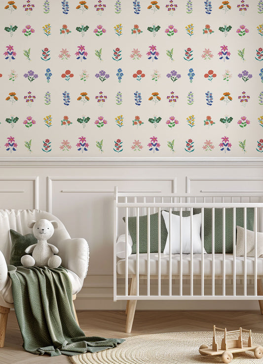Papel de Parede Infantil - Flores da Primavera
