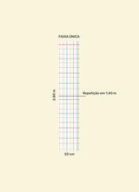 Papel de Parede Infantil  - Grid Contando Cores