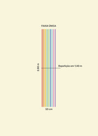 Papel de Parede Infantil - Listrado Caminho do Arco-íris