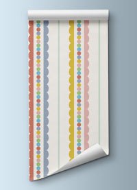 Papel de Parede Infantil - Listrado Marshmallow