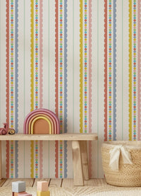 Papel de Parede Infantil - Listrado Marshmallow