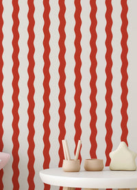 Papel de Parede Infantil - Listrado Ondas Circo
