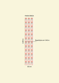 Papel de Parede Infantil - Listrado Roseira