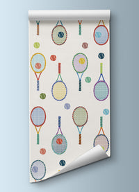 Papel de Parede Infantil - Partida De Tenis