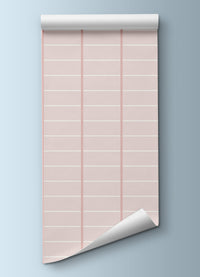 Papel de Parede Infantil - Quadriculado Deitado Rosa