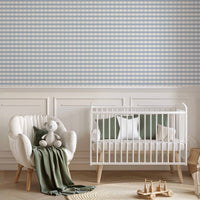 Papel de Parede Infantil - Xadrez Celeste