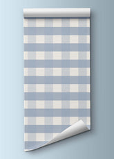 Papel de Parede Infantil - Xadrez Celeste