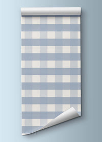 Papel de Parede Infantil - Xadrez Celeste