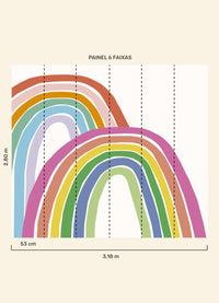 Papel de Parede Infantil Além do Arco-íris - Painel