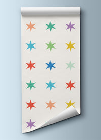 Papel de Parede Infantil - Estrela Colorida