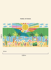 Papel de Parede Infantil Férias de Verão - Painel