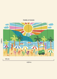 Papel de Parede Infantil Férias de Verão - Painel