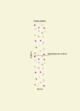 Papel de Parede Infantil - Listradinho Frutas e Legumes