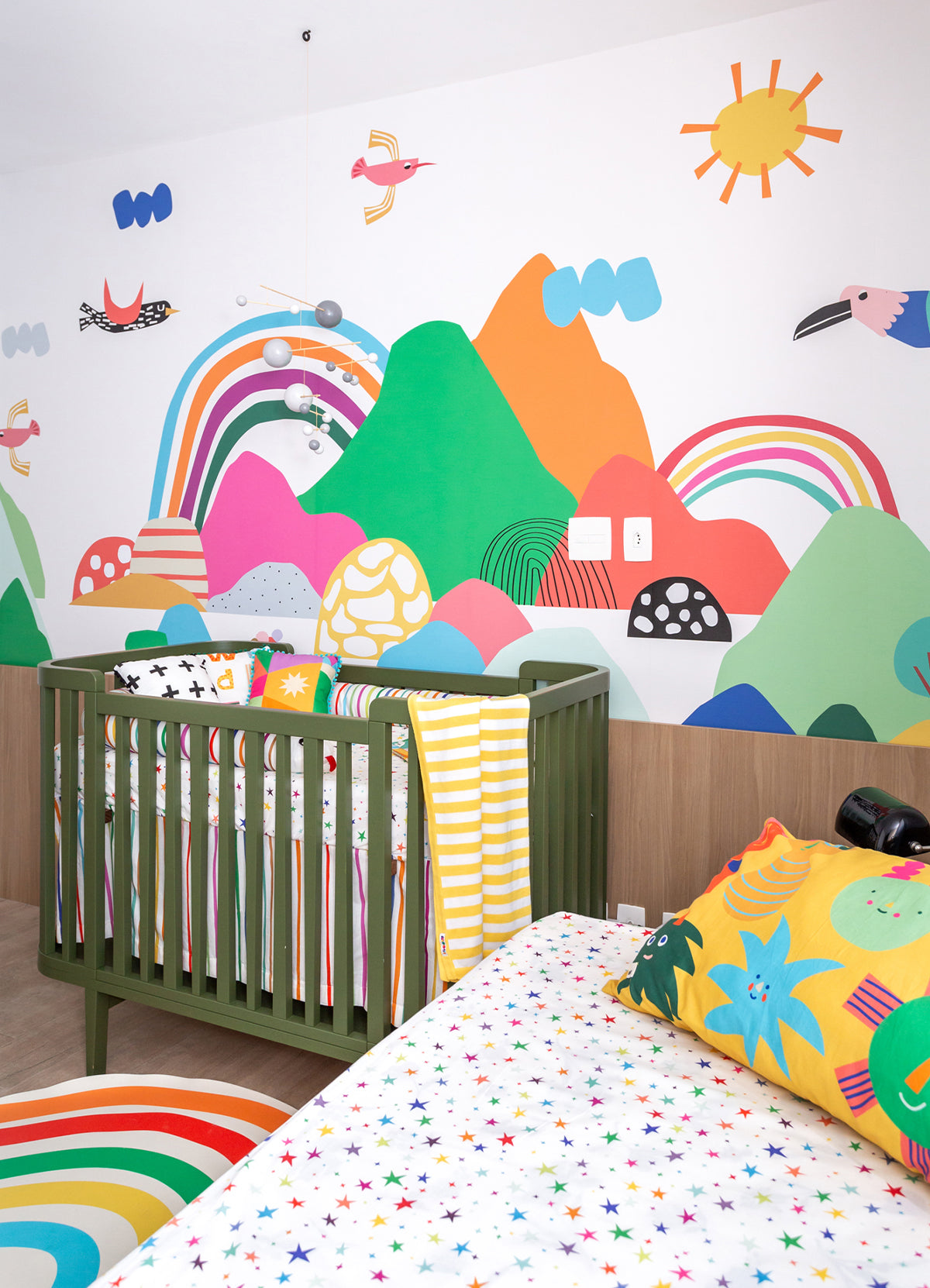 Papel de Parede Infantil Cordilheiras - Painel