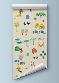 Papel de Parede Infantil - Mundo animal