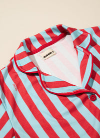 Pijama Americano Adulto Curto - Listrado Náutico