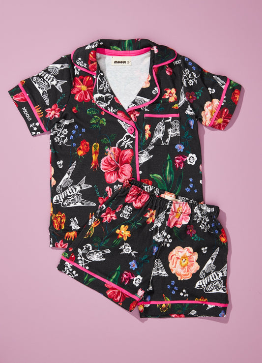 Pijama Americano Infantil Curto - Floral Noite Nathalie Lété