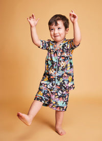 Pijama Americano Infantil Curto - Aventura Cósmica