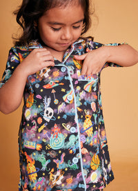 Pijama Americano Infantil Curto - Aventura Cósmica