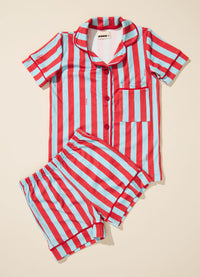 Pijama Americano Infantil Curto - Listrado Náutico