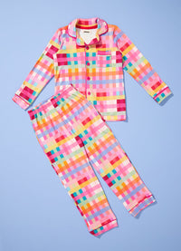 Pijama Americano Infantil Longo - Xadrez Radiante