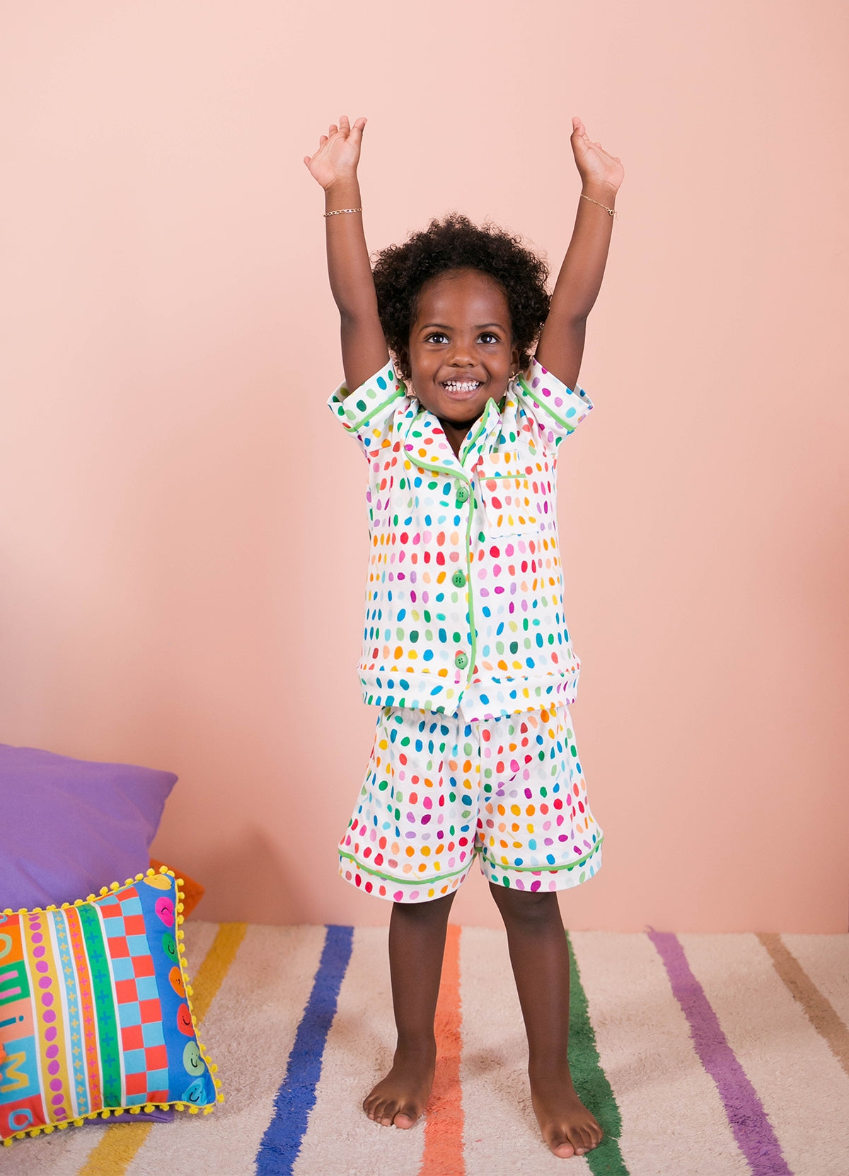 Pijama Americano Infantil Curto - Bolinhas Mágicas