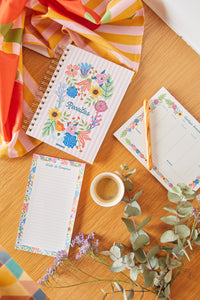 Cardápio Semanal - Floral Romântico