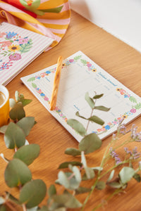 Cardápio Semanal - Floral Romântico