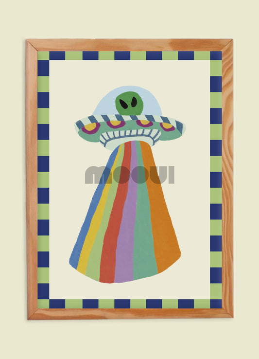 Pôster Infantil - Nave Espacial