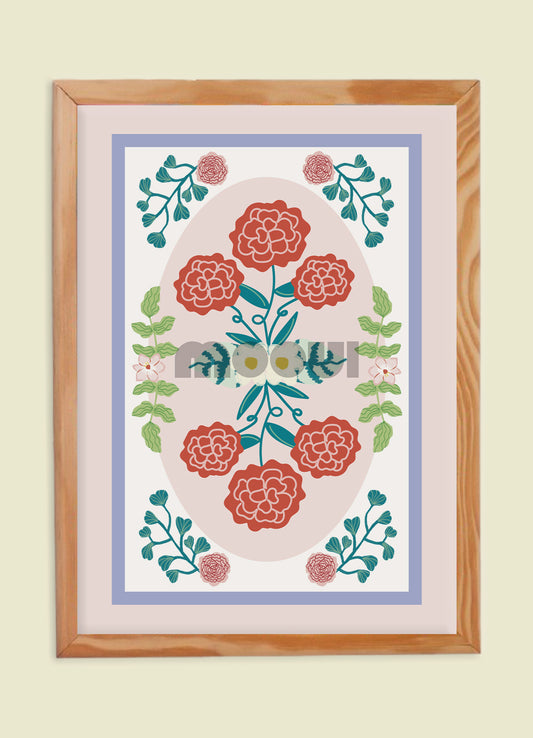 Pôster Infantil - Ornamento Floral