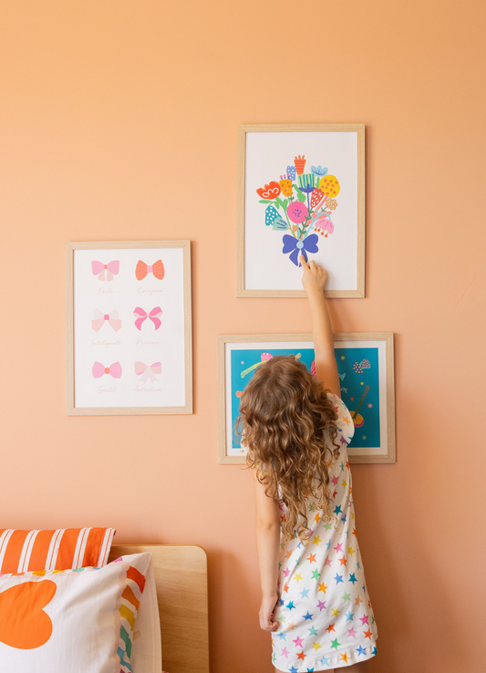 Pôster Infantil - Buquê Colorido