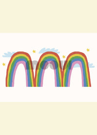 Pôster Infantil - Arco-íris Triplo