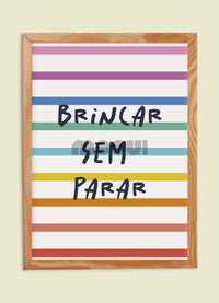 Pôster Infantil - Brincar Sem Parar