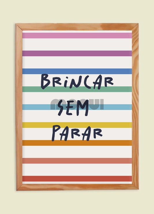 Pôster Infantil - Brincar Sem Parar