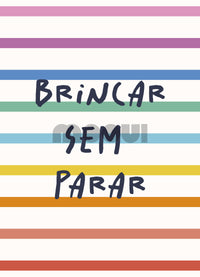 Pôster Infantil - Brincar Sem Parar