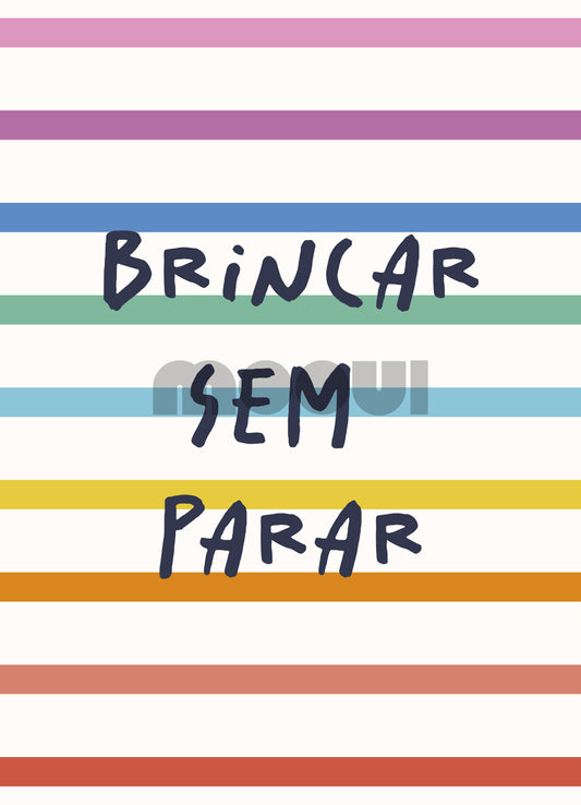 Pôster Infantil - Brincar Sem Parar