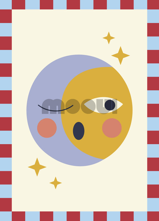 Pôster Infantil - Moon & Sun