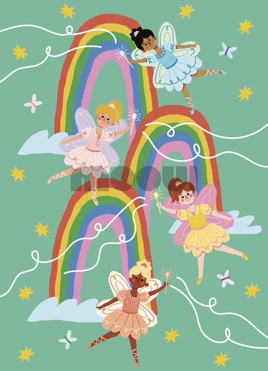 Pôster Infantil - Nascer do Arco-íris
